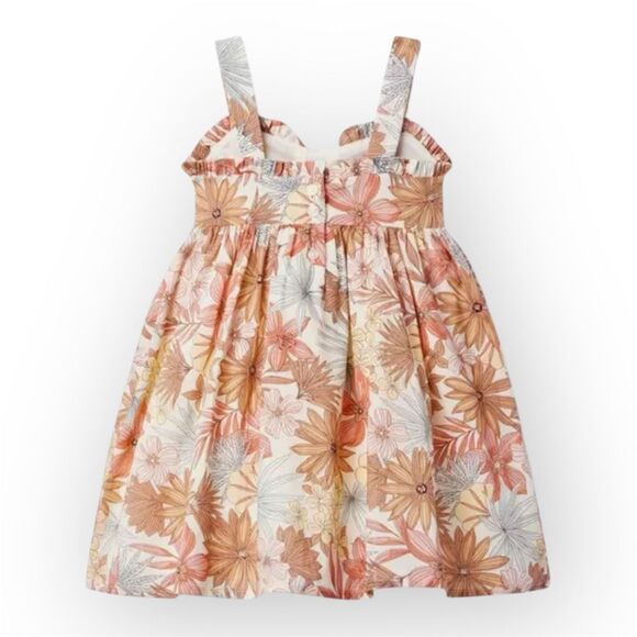 Janie and Jack Sun-washed Floral Sweetheart Cotton Summer Sundress, Girl’s 5 - Picture 2 of 9